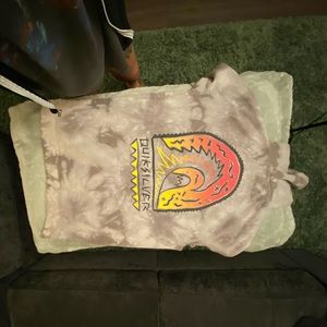 Mens quicksilver tie dye hoodie - XL